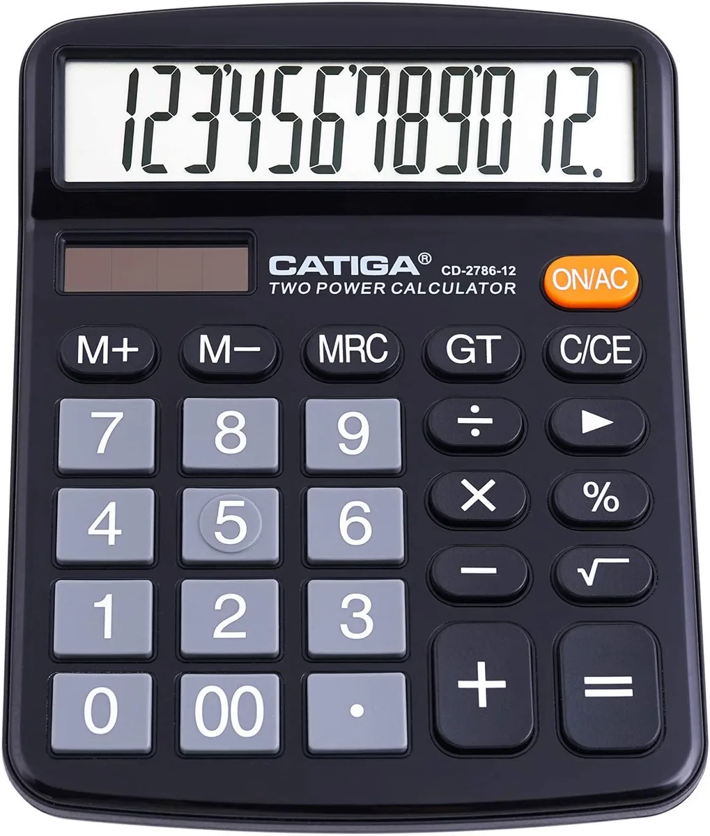 CATIGA 12 Digit Desk Calculator CD-2786 (Large LCD & Big Buttons) — product photo