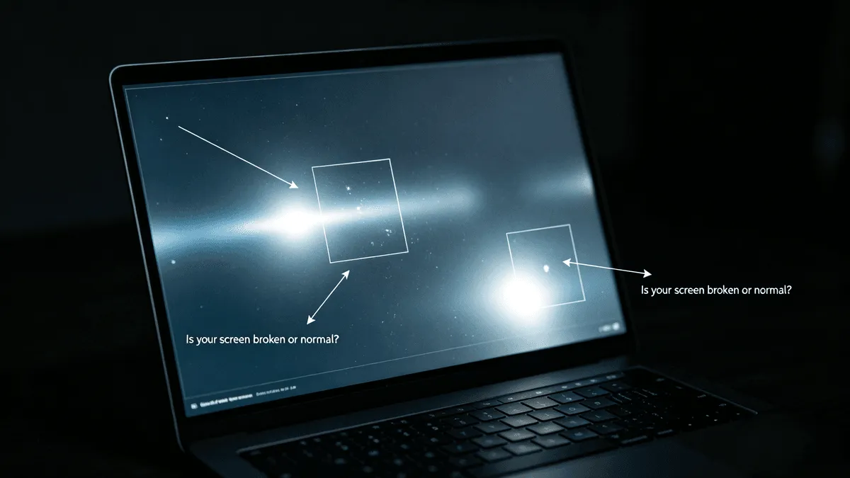 LCD-Pixelvergleich: normale Pixel vs. tote Pixel unter Vergrösserung