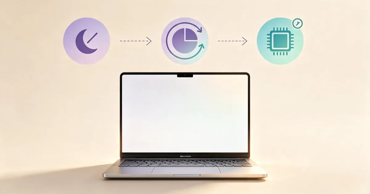 Flujo de trabajo de solución paso a paso para tinte blanco de pantalla MacBook que muestra la ruta de escalación de software a hardware