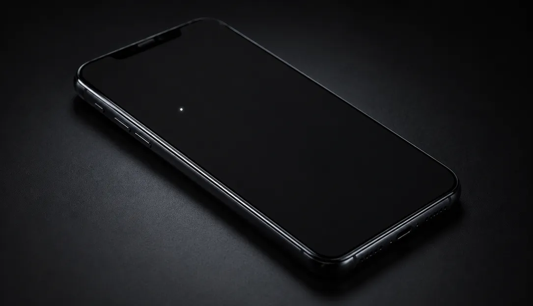Smartphone screen displaying a bright white glowing spot near the center against a dark background, illustrating a pressure damage or backlight defect on a phone display