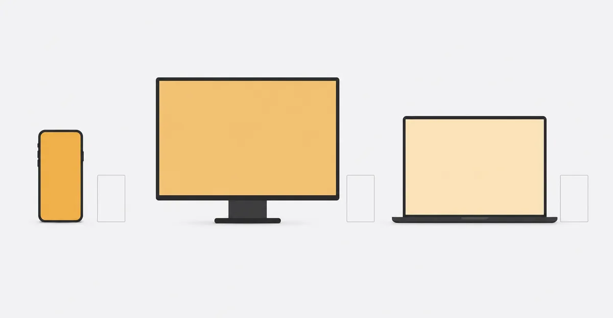 Pantalla con tono caliente en telefono y monitor, una con tinte caliente y otra mostrando blanco neutro para comparacion directa
